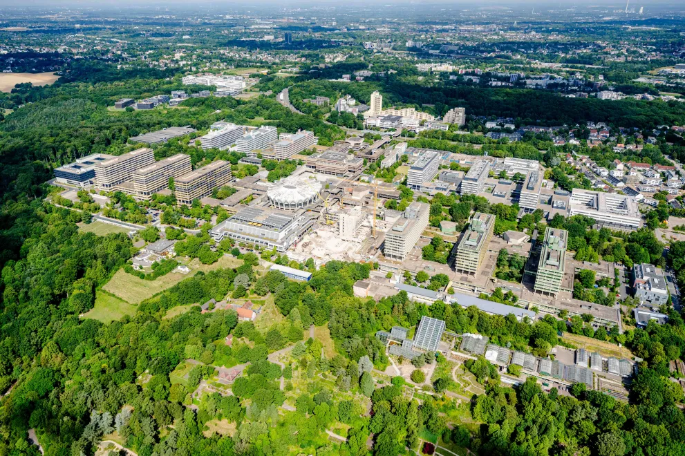 Aerial view of RUB campus